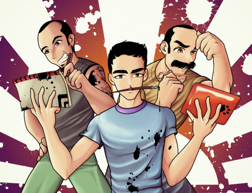 Eu e amigos