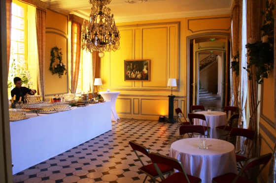 Cocktail dans la salle à manger d'hiver du Château