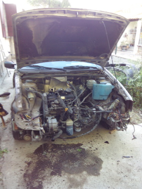 extraction moteur + boite a vitesse passat gl 1.8 diesel de 1986