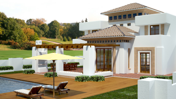 Propuesta vivienda unifamiliar en Benalmadena- FACHADA BLANCA