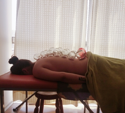 Terapia de Ventosas para tonificar órganos internos, recomendada para enfermedades crónicas junto con  cervicalgias, dorsalgias y lumbalgias