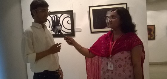 AN INTERVIEW TO TV CHANNEL IN EXHIBITION