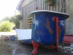 Transformation intégral d'une vieille baignoire en fonte