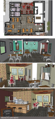 CAFE RESTO, Proyecto, Rivera