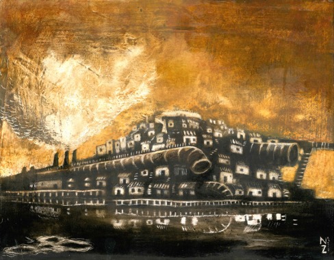 ApocalypseTomorrow , olio su gesso , personal staff