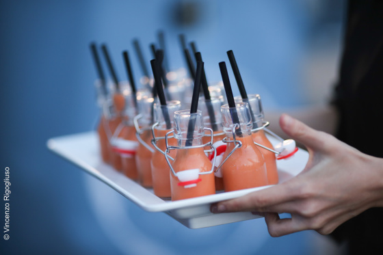 Botellines gazpacho de sandía
