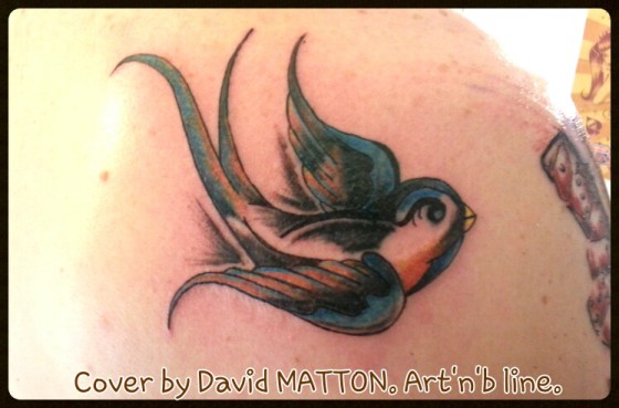 # création hirondelle # tattoo fontenilles # tattoo colomiers # tattoo muret # piercing # K Wèt # Art'n'b line # tatouage plaisance du touch #