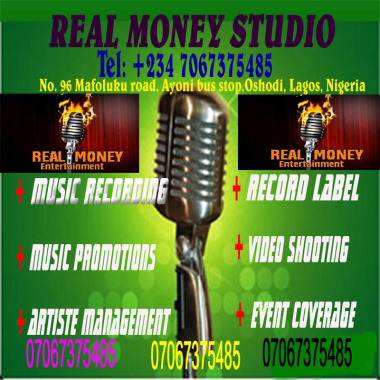 Real Money, Music Recording Studios/Video Shooting In Lagos