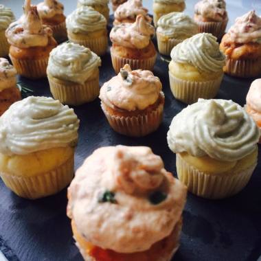 Cupcakes salés Roquefort et Tomates Séchées Basilic