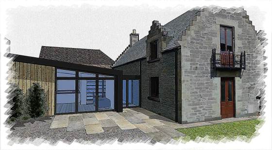 Extension to historic property in Thurso