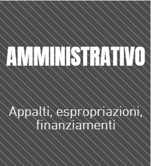 Lo Studio ha, inoltre, maturato particolare esperienza nel campo del diritto amministrativo, in specie, in materia di pubblici appalti, espropriazioni, finanziamenti pubblici, convenzioni e contratti con la Pubblica Amministrazione.