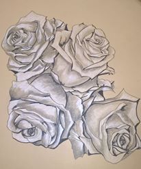 Mise en valeur en noir et blanc... Crayon blanc et crayon HB, B