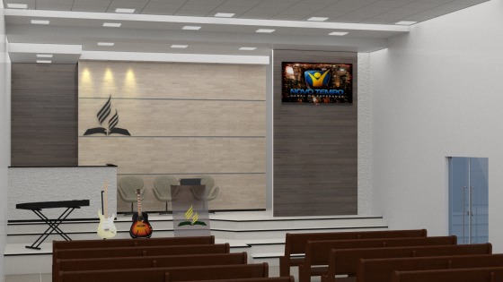 Interior de uma Igreja Adventista em Poços de Caldas.