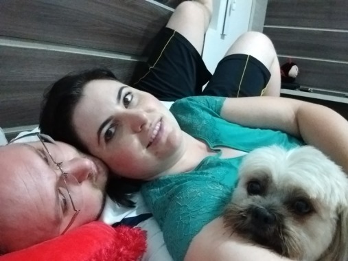 Eu, marido e Zara.