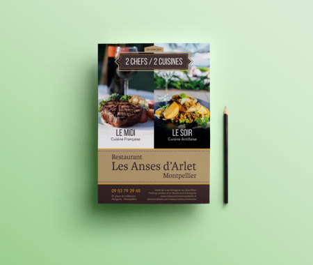 LES ANSES D'ARLET : Flyer pour un restaurant
