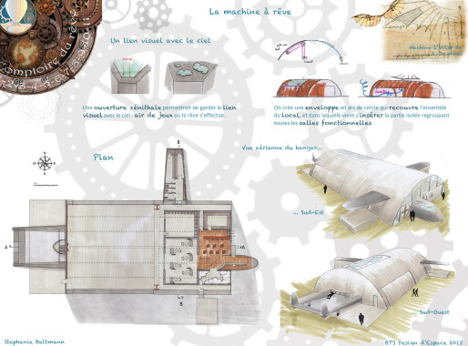 Rénovation club parachutiste
Plan et perspectives extérieurs