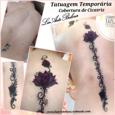 tatuagem temporaria cobertura de cicatriz
