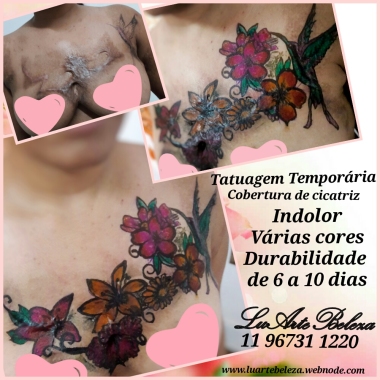 tatuagem temporaria cobertura de cicatriz