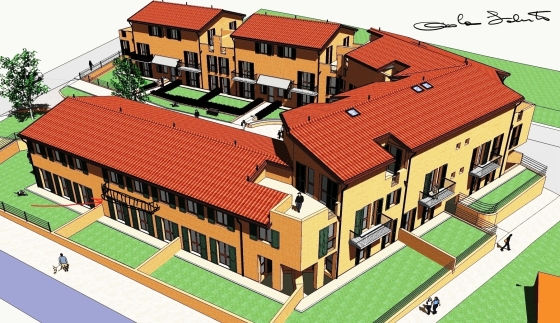 Edificio residenziale per 33 alloggi a Sovicille. Realizzato nel 2014