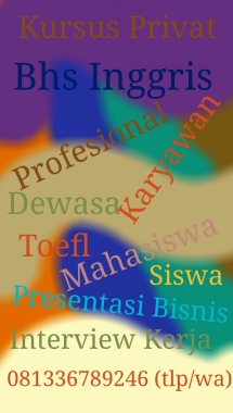 Kursus privat bhs Inggris utk profesional / karyawan info hub : 081336789246ur