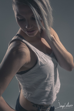 Sesión fotográfica en el estudio profesional.