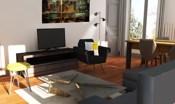 Des images de votre intérieur en 3 dimensions pour mieux vous projeter et visualiser votre futur intérieur, les matériaux, votre déco, votre espace...