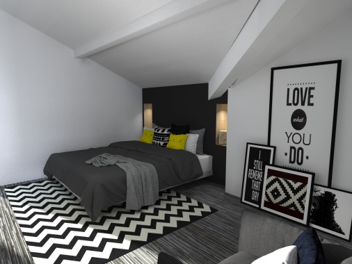 Rénovation appartement sous comble

Réalisation d'un meuble sur mesure (tête de lit), redistribution des volumes, réalisation plan et vues 3D