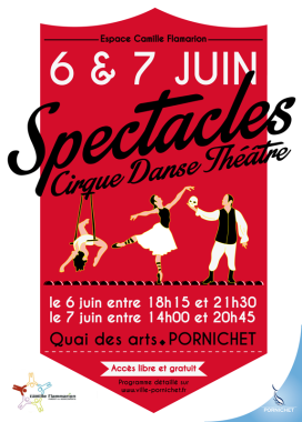 Affiche pour différents spectacle de danse à Pornichet