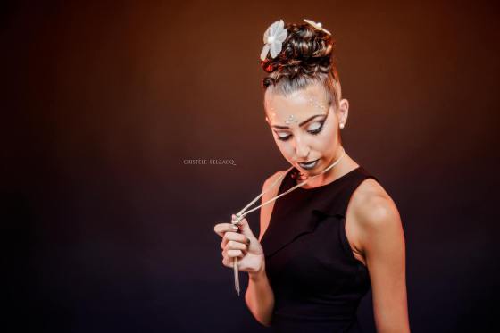 exemple de chignon que jai réalisé (shooting)