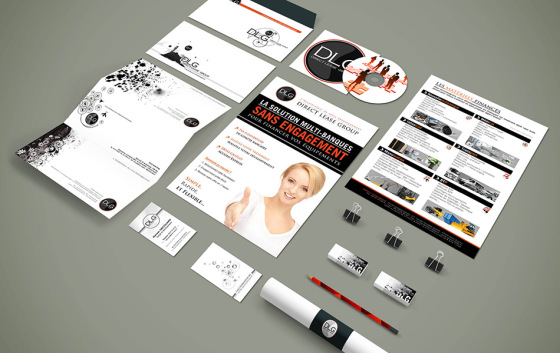 Direct Lease Group : Carte de voeux, goodies, flyers...