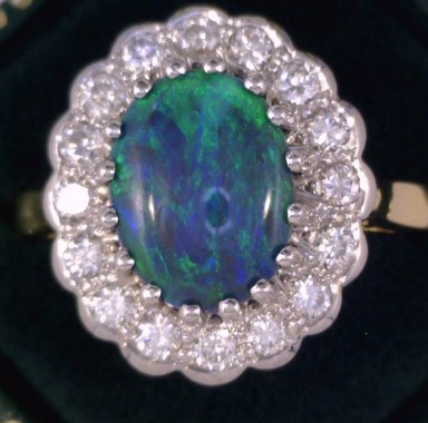black opal and diamond