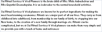 Sai Ritual Services & Wed Planners