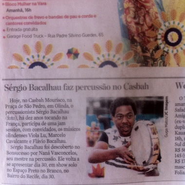 article dans ola press a Recife Janvier 2016