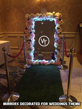 MirrorX PhotoBooth decorated for wedding