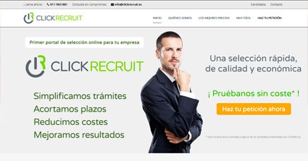 Página Web a medida: ClickRecruit.