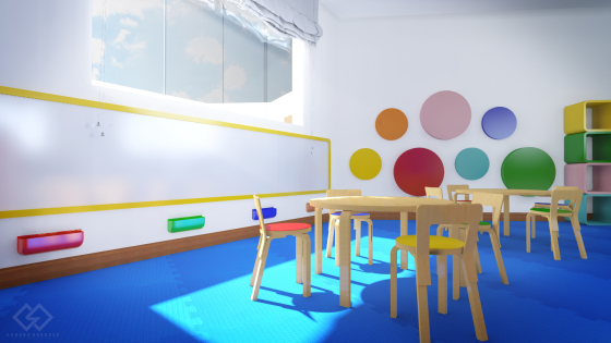 Propuesta interior para jardin de niños