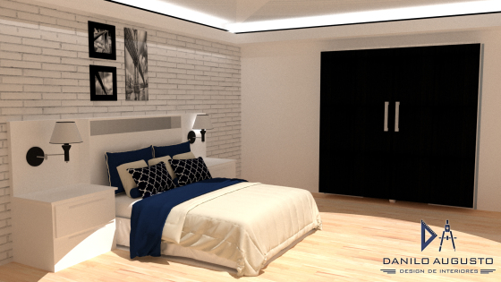 Decoração de quarto com guarda - closet