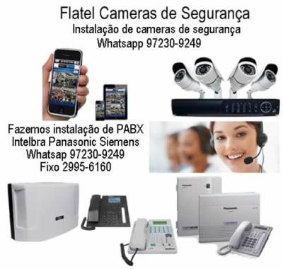 Instalação de Central de PABX r ramais 
Intelbras , Panasonic , Siemens