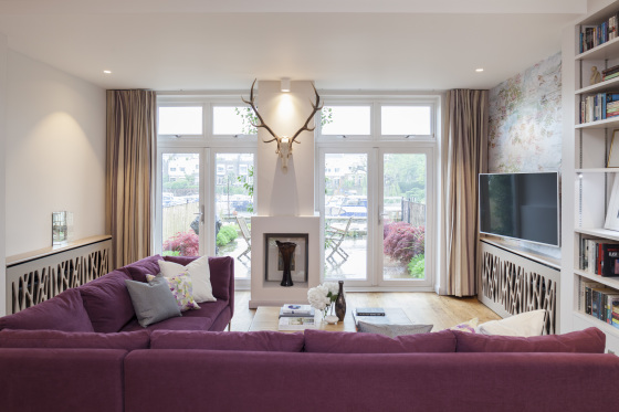 Rearranged furniture, new lighting, colour scheme and up dating existing fittings.
