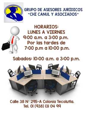 Horarios de oficina.