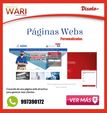 Páginas webs - Graficos Wari eirl