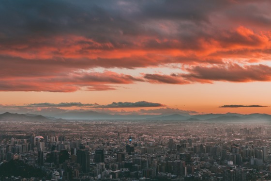 Santiago desde el cerro San Cristobal. 