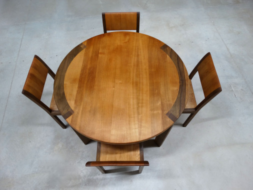 Table inserta - merisier & noyer