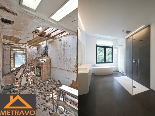 Metravo Lille, rénovation complète de salle de bain à Lille.