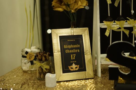 Birthday Dekor Idea Gold Black