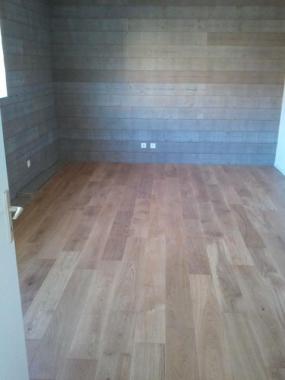 pose parquet avec isolant et bardage interieur