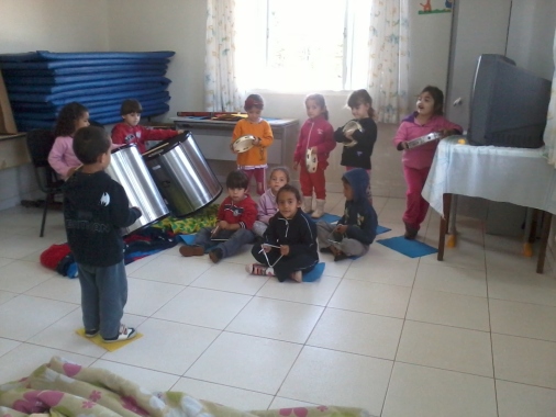 Trabalho com direcionamento para grupos de prática em conjunto infantil, com os próprios alunos conduzindo o grupo. Iniciando o processo de liderança.