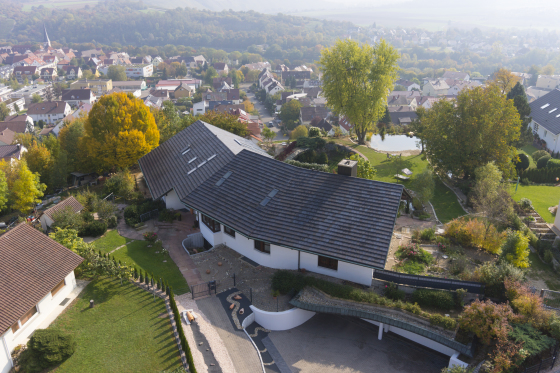 Immobilienfoto mit Drohne
