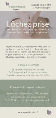 Regard Intérieur Vergèze - Flyer Recto http://www.regard-interieur.fr/