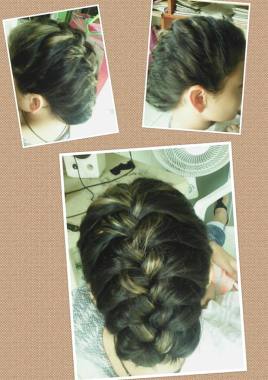 hermosa trenza englobada